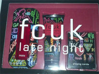 FCUK LATE NIGHT For Men EDT 3.4 OZ./ B. S. 3.4 OZ. /PLAYING CARDS - Aura Fragrances