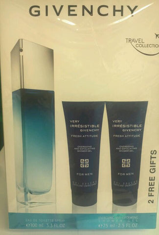 VERY IRRESISTIBLE FRESH ATTITUDE by Givenchy 3PC SET MEN - Aura Fragrances