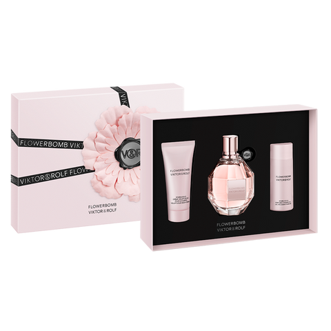 Flowerbomb 3.4oz EDP & 1.7oz Body Lotion & 1.7oz Shower Gel