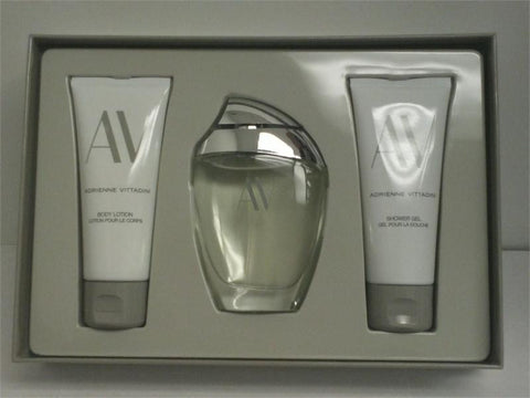 AV Adrienne Vittadini EDP 3.0oz/3.3 oz Body Lotion/3.3 oz Shower Gel For Women - Aura Fragrances