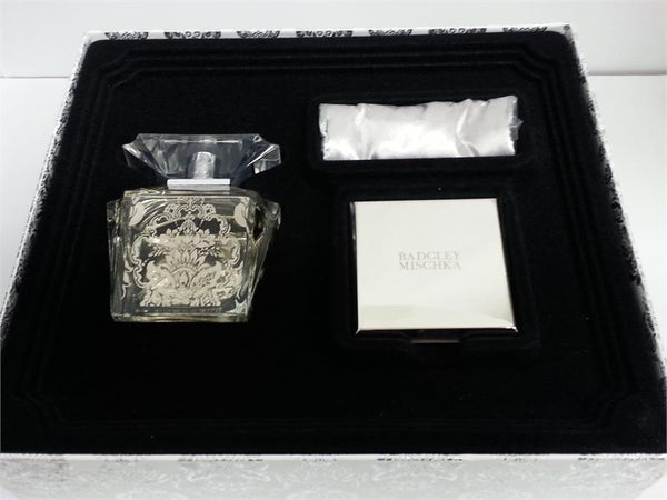 Badgley Mischka by Badgley Mischka Fleurs de Nuit 3.4 Oz/Mirror Compact/ Satin Pouch for Women General Aura Fragrance