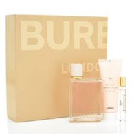 Burberry Her Women Gift Set 3.3oz EDP & 0.25 Mini EDP & 2.5 Body Lotion