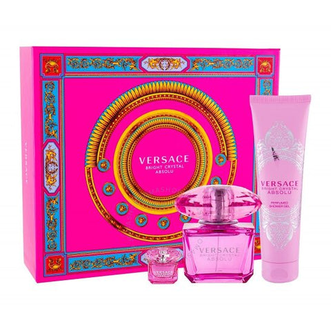 Versace Bright Crystal Absolu  For Women 3.0 OZ & 0.17  Shower GelOZ & 5.0 OZ