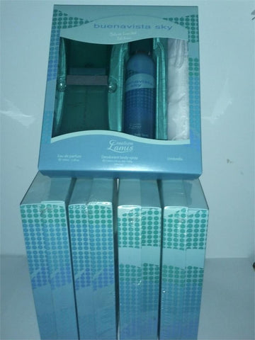 WHOLESALE LOT BUENAVISTA SKY by Lamis  W 3.3 oz/5.0 deodorant/Umbrella (this price $20 is for 5 gifts set see picture). - Aura Fragrances