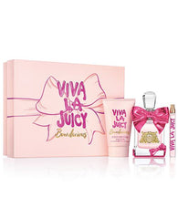 Viva La Juicy Bowdacious Women Gift Set 3.4oz EDP & 4.2oz Body Souffle & .33oz Travel Spray