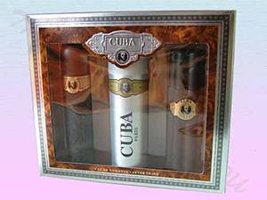 CUBA GOLD perfume 3 Pieces Set 3.4 EDT/ 3.4 deodorant /3.4 After Shave For Men - Aura Fragrances