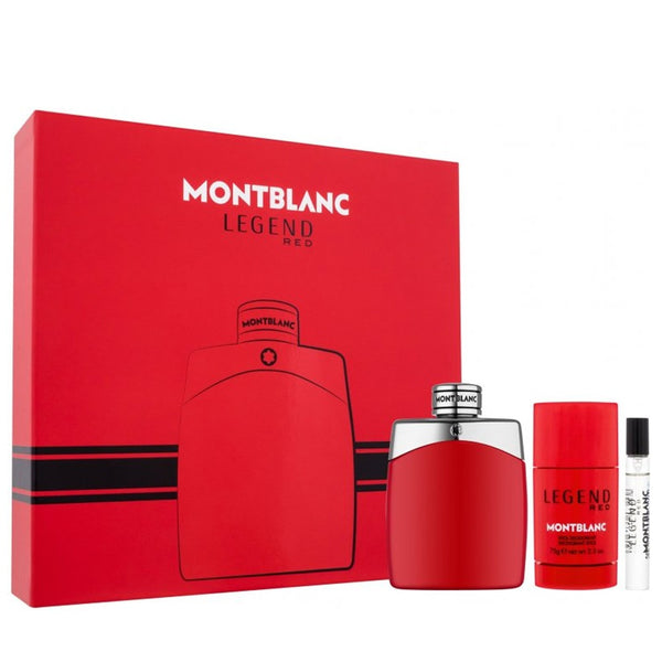 Mont Blanc Legend Red Set for Men 3.3oz EDP & 7.5ml Mini & Deo
