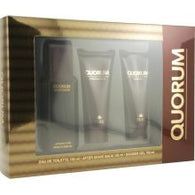 Quorum for Men, Gift Set (3.4 oz EDT Spray + 3.4 oz After Shave Balm + 3.4 oz Shower Gel) - Aura Fragrances