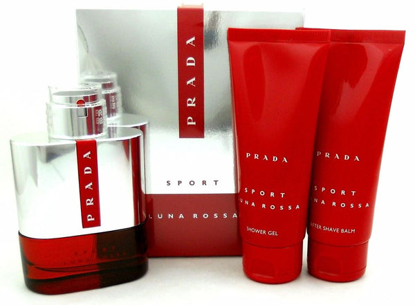 Prada Luna Rossa Sport for Men by Prada 3.4oz EDT/3.4oz SG/3.4oz AS