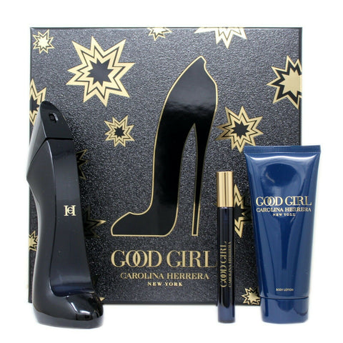 Good Girl Carolina Herrera Gift Set 2.7oz EDP & .34oz EDP & 3.4oz Body Lotion