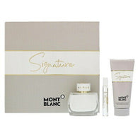 Mont Blanc Signature Women Set 3oz EDP & 3.3oz Body Lotion &  .25oz EDP