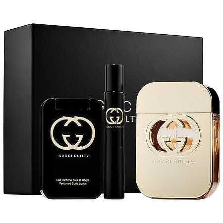 Gucci Guilty for Women Gift Set 2.5Oz EDT/3.3Oz Bl/.25 Edt Mini General Gucci