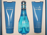 Cool Water by Davidoff EDT 3.4oz & 2.5 oz Shower Gel &2.5 Body Lotion For Women
