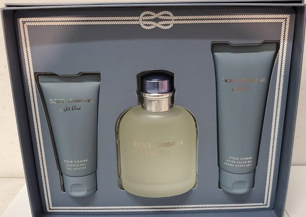 Dolce & Gabbana Light Blue for Men 4.2oz EDT & 1.7oz Aftershave Balm & 1.7oz Shower Gel General Dolce & Gabbana