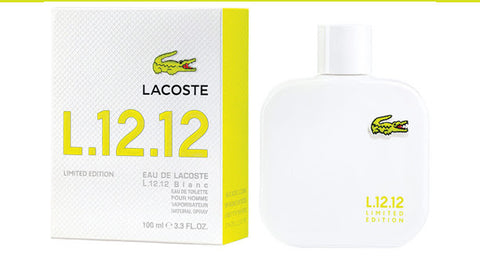 EAU DE LACOSTE L.12.12 BLANC For Men (White Neon) EDT - Aura Fragrances